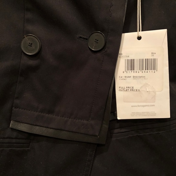 Salvatore Ferragamo Black Jkt with leather piping - Picture 2 of 6